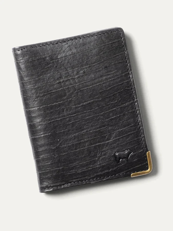 WILL ITALIAN TEAK LEATHER WALLET BLACK