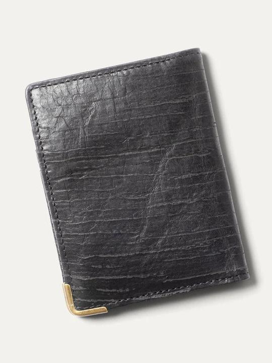 WILL ITALIAN TEAK LEATHER WALLET BLACK