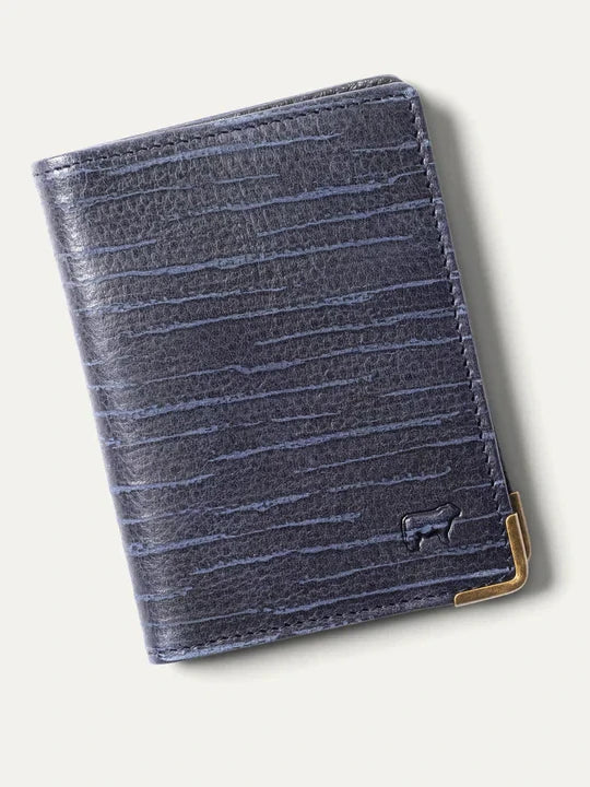 WILL ITALIAN TEAK LEATHER WALLET BLUE