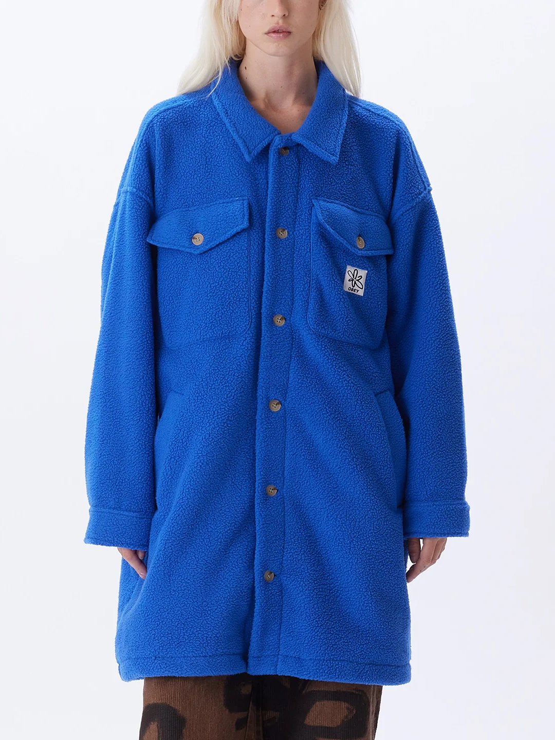 OBEY BROOKLYN SHIRT JACKET SURF BLUE