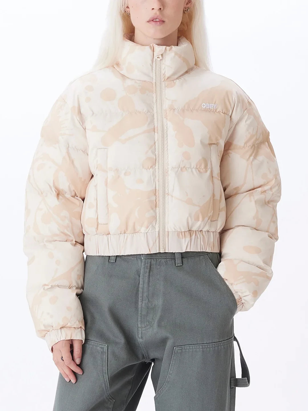 OBEY ELIXIR PUFFER JACKET CLAY MULTI