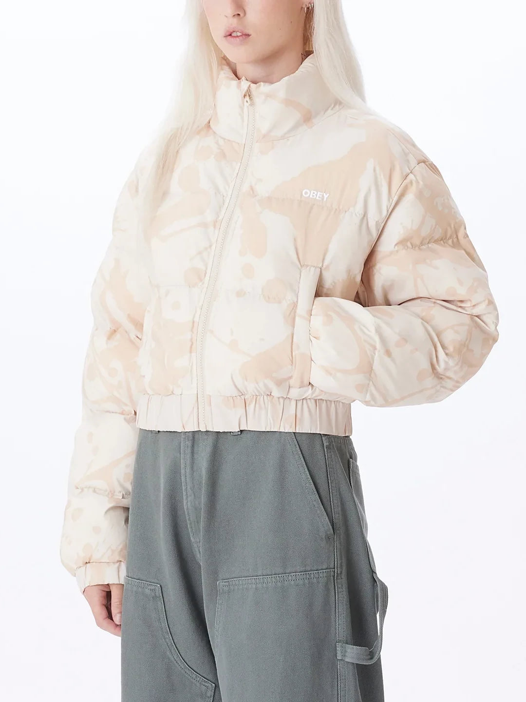 OBEY ELIXIR PUFFER JACKET CLAY MULTI