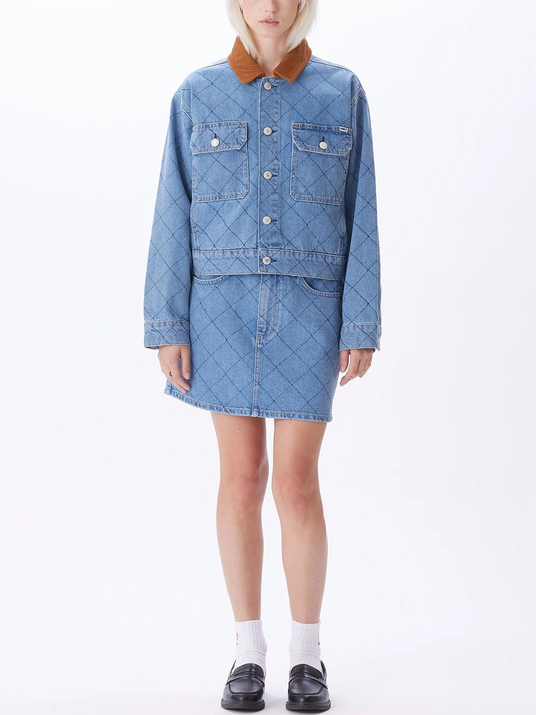OBEY ARIANA JACKET LIGHT INDIGO