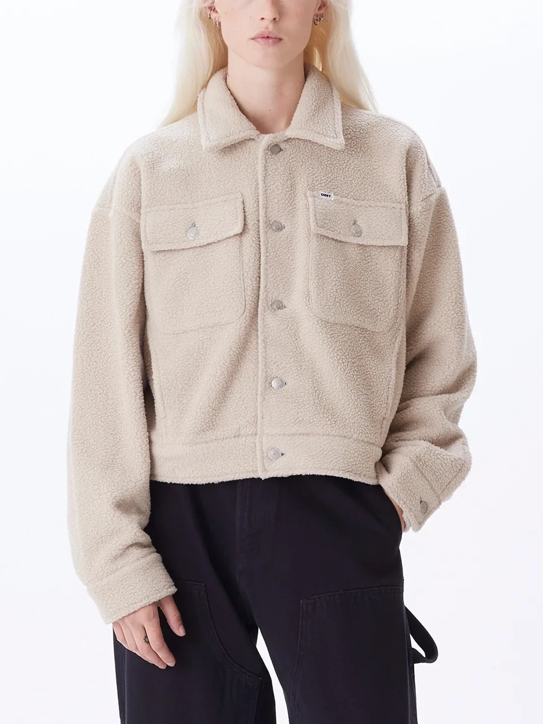 OBEY MELANIE JACKET SILVER GREY