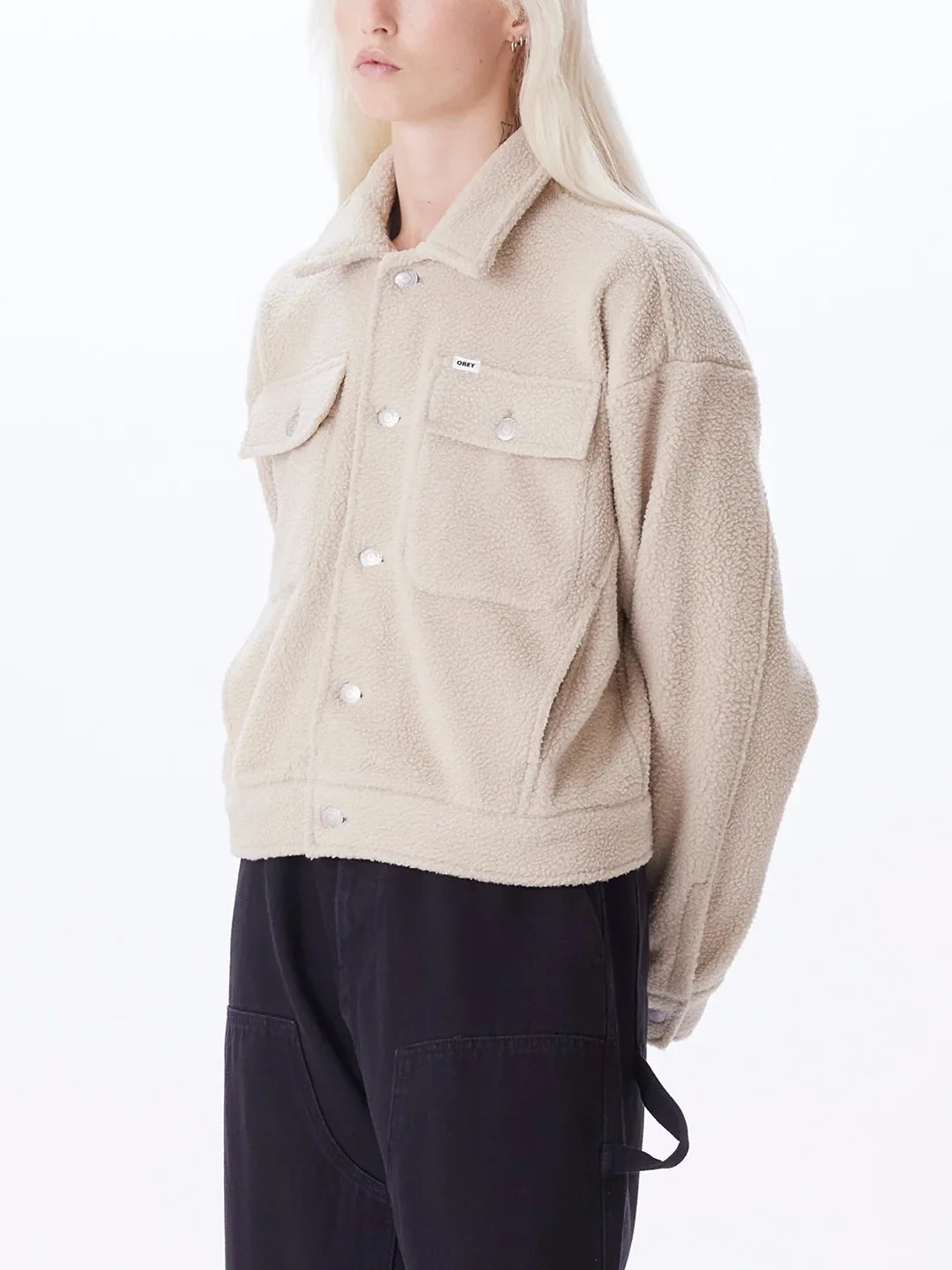 OBEY MELANIE JACKET SILVER GREY
