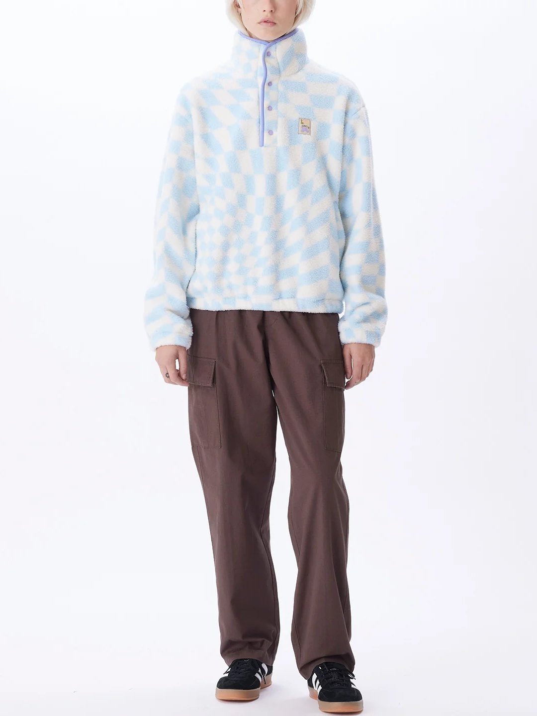 OBEY WAVY POP OVER JACKET CLEAR SKY MULTI