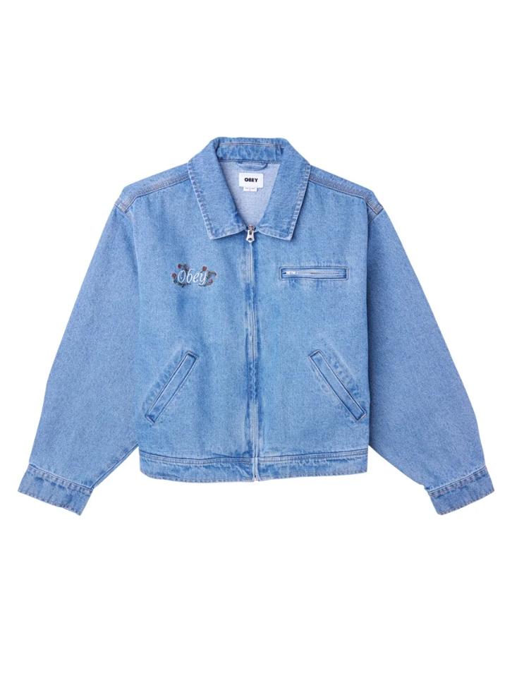 OBEY NESSA BLOUSON JACKET LIGHT INDIGO 