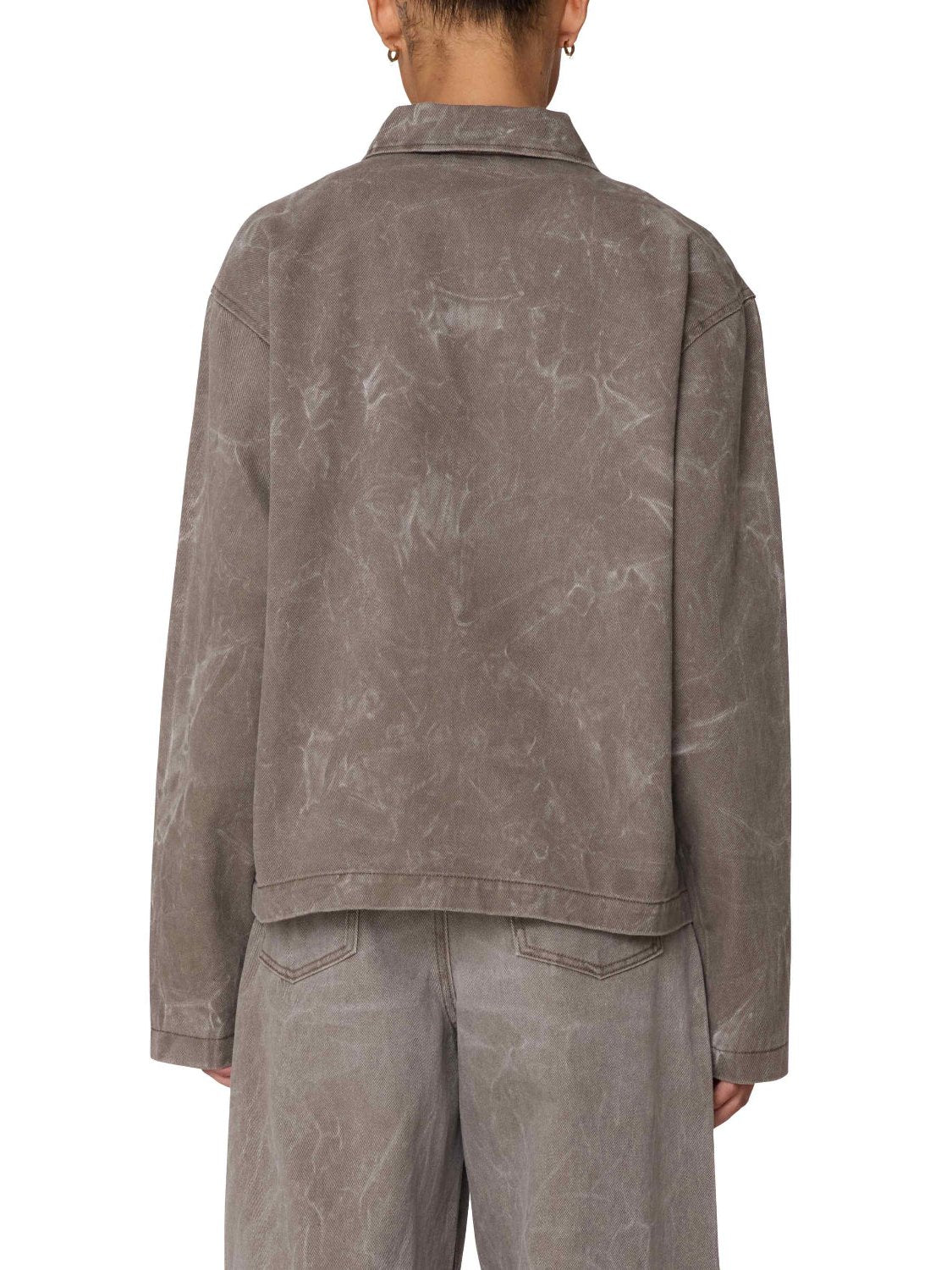 OBEY DONOVAN ZIP JACKET MAJOR BROWN WRINKLE WASH