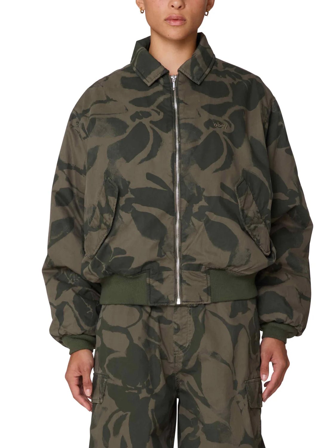 OBEY FLORIEN BOMBER JACKET GREEN MULTI