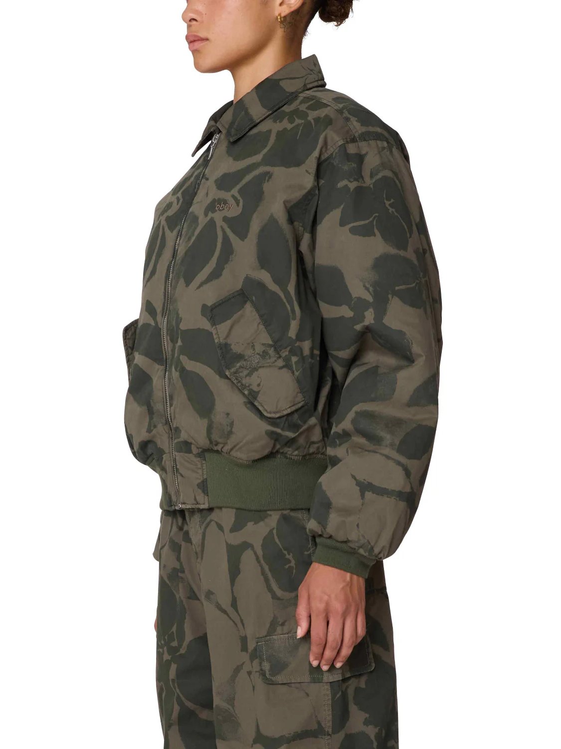 OBEY FLORIEN BOMBER JACKET GREEN MULTI