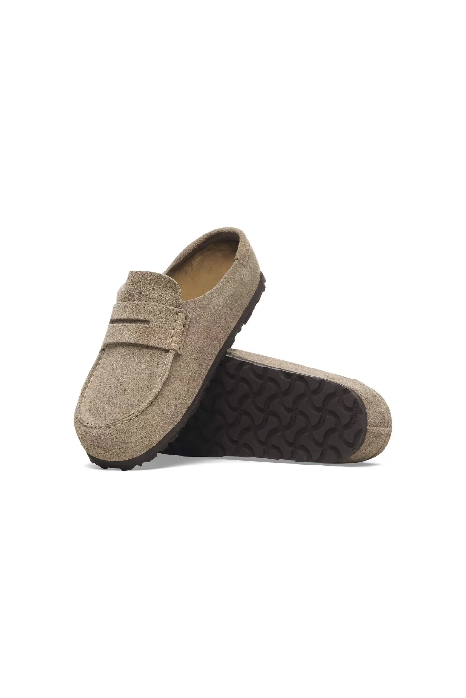 BIRKENSTOCK NAPLES WRAPPED SUEDE LEATHER TAUPE
