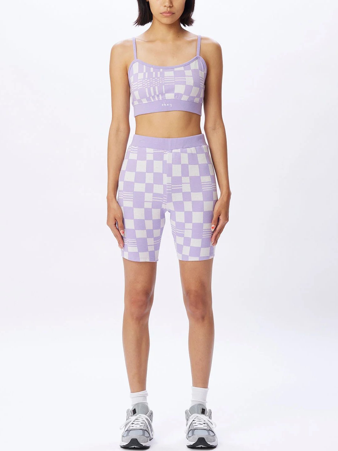 OBEY LILLIAN CROPPED TANK DIGITAL LAVENDER MULTI