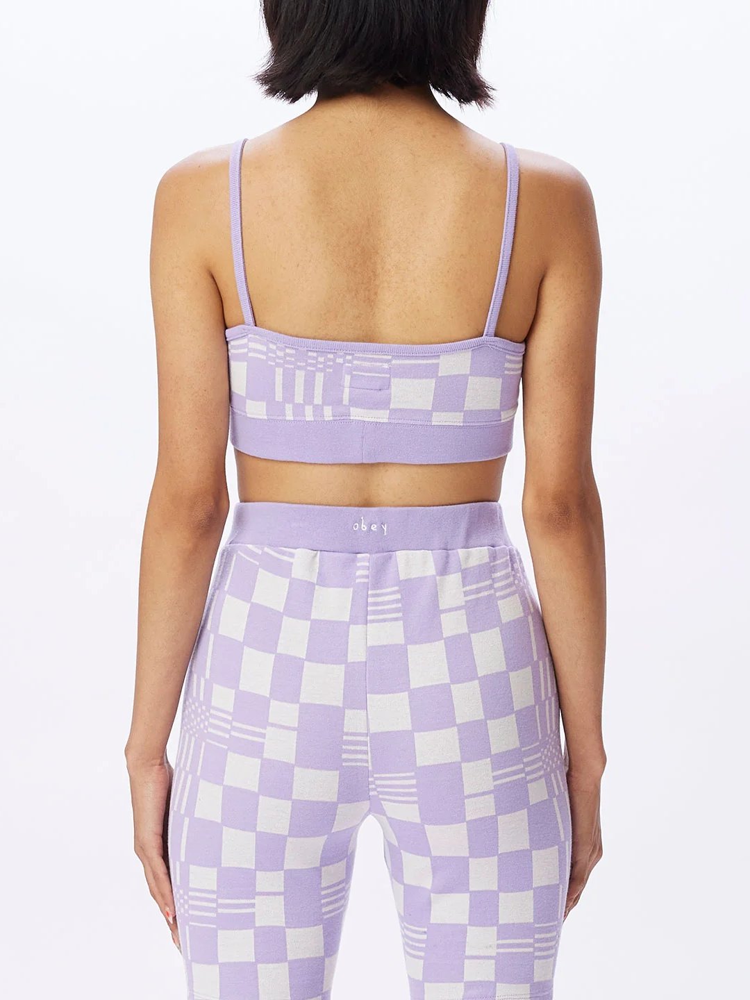 OBEY LILLIAN CROPPED TANK DIGITAL LAVENDER MULTI