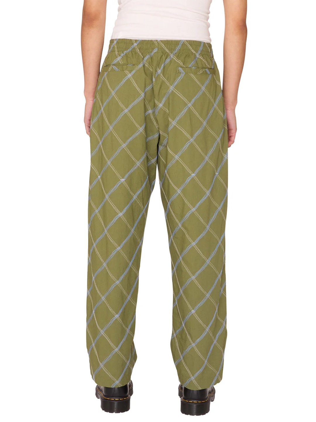 OBEY LILITH DIAMOND STITCH PANT OLIVINE MULTI