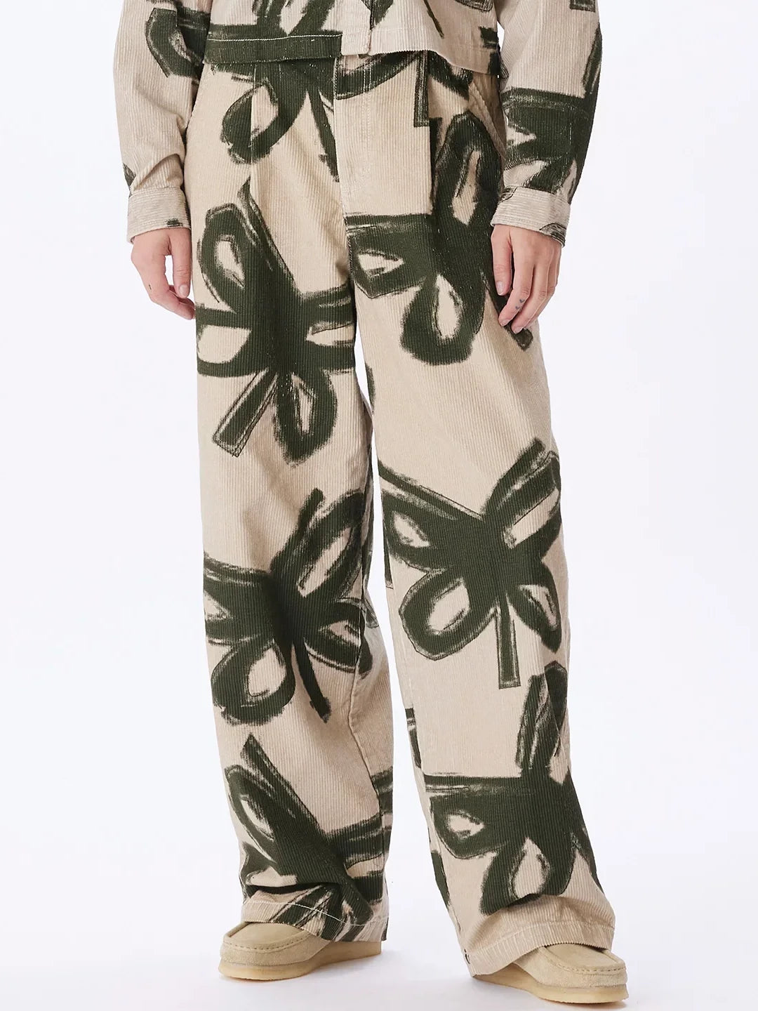 OBEY NABI BAGGY CORD PANT CLAY MULTI