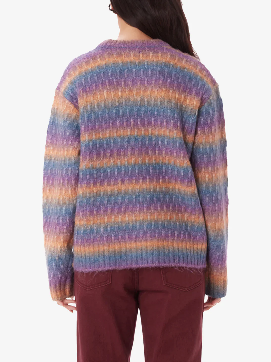 OBEY DAYTRIP CREWNECK SWEATER PURPLE MULTI