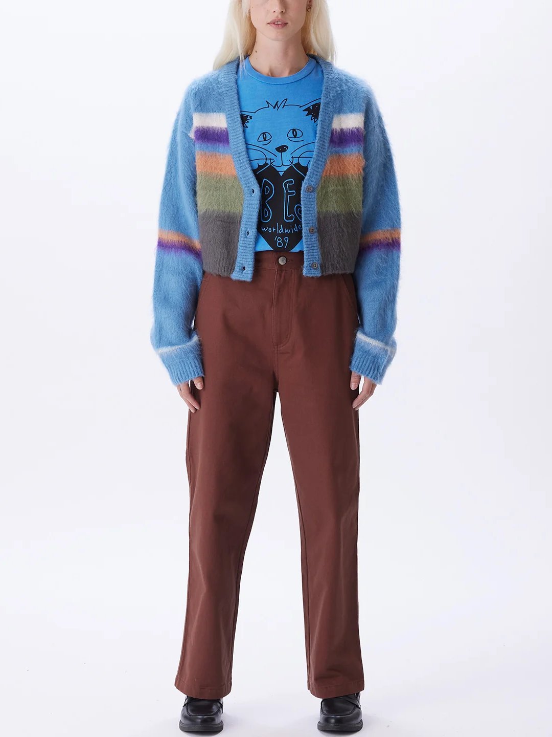 OBEY ROSALIE CARDIGAN CYANEUS MULTI