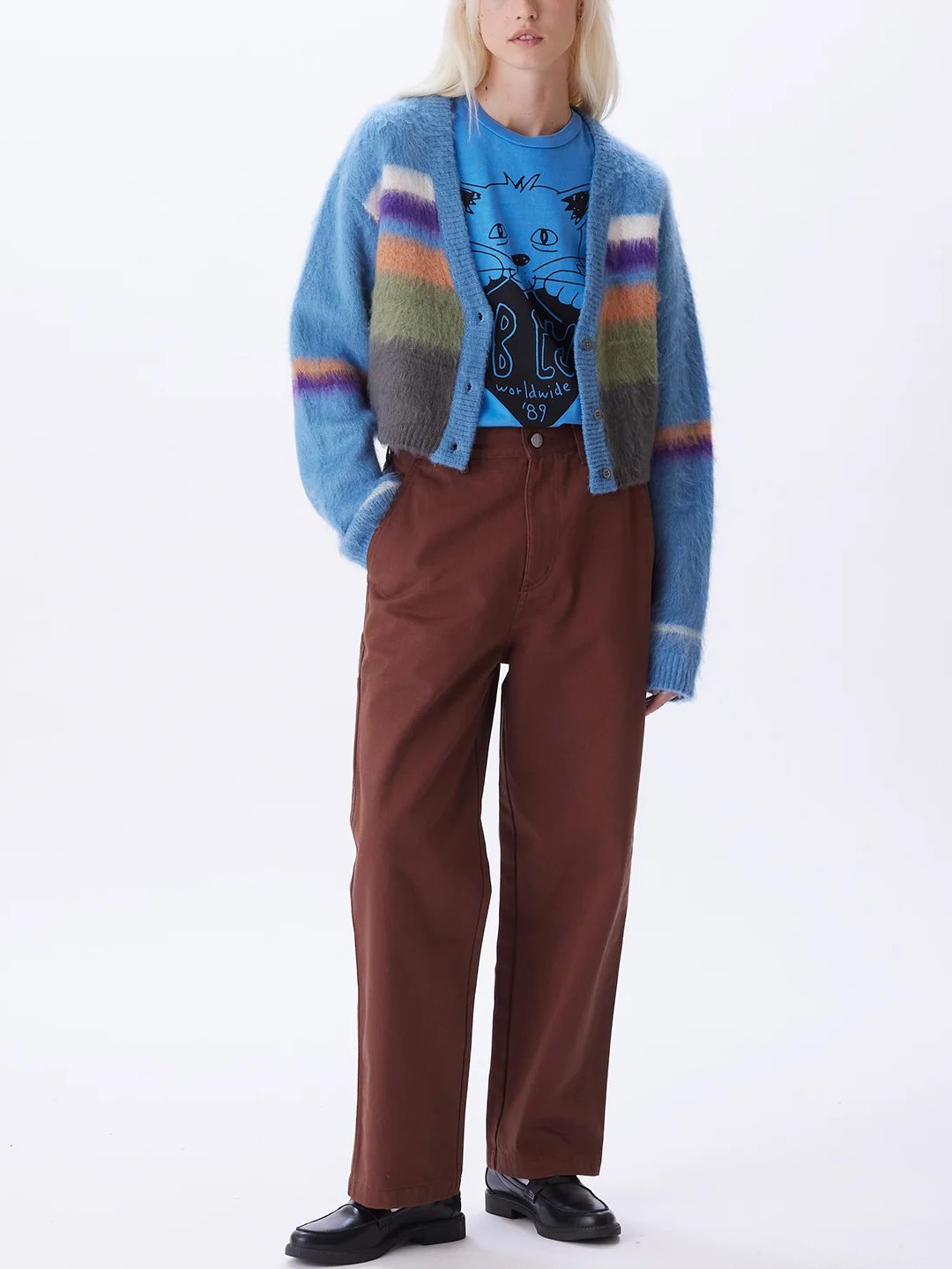 OBEY ROSALIE CARDIGAN CYANEUS MULTI