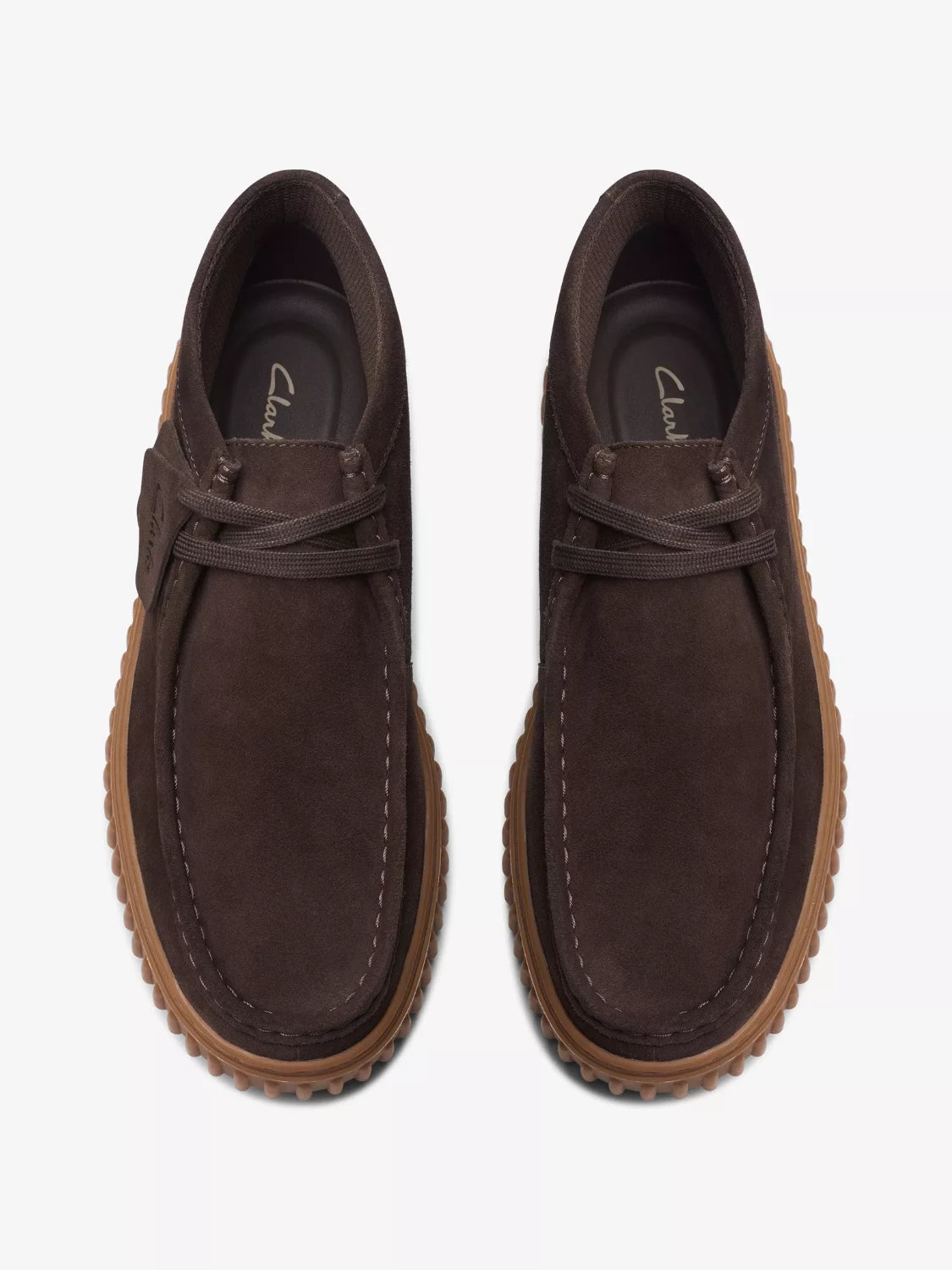 CLARKS TORHILL HI DARK BROWN SUEDE