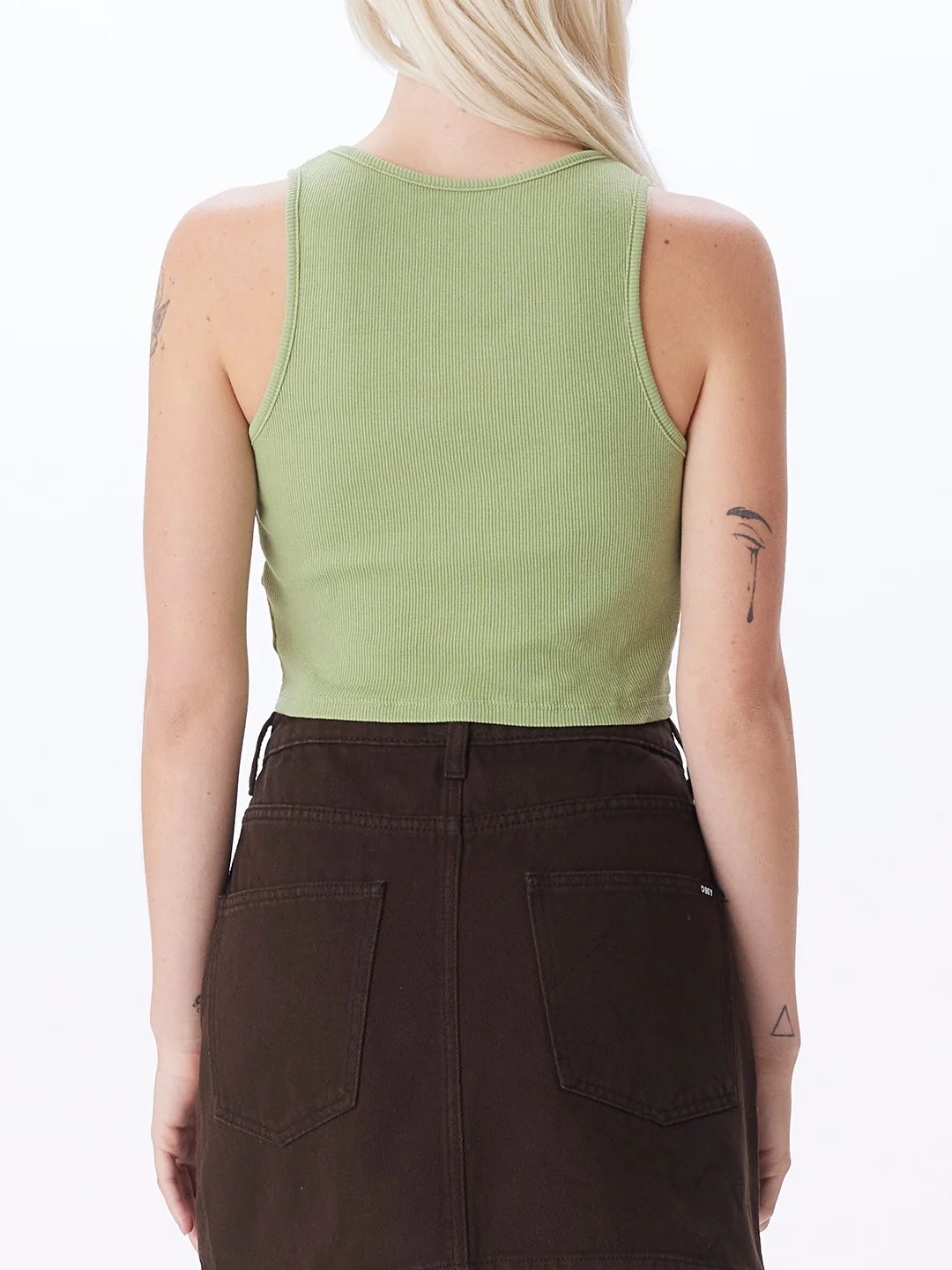 OBEY LOWER CASE TANK FERN BACK