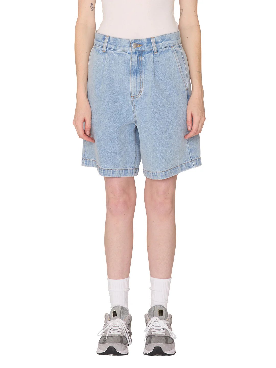 OBEY ELI II DENIM PLEATED SHORT CIRRUS