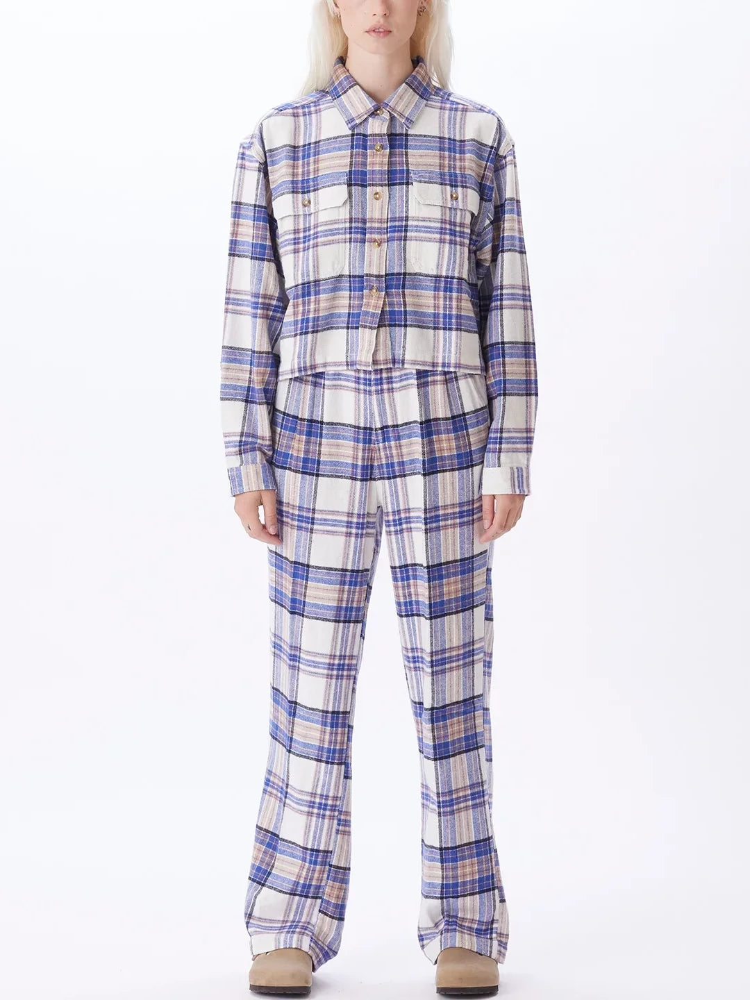 OBEY MAX FLANNEL SHIRT UNBLEACHED MULTI