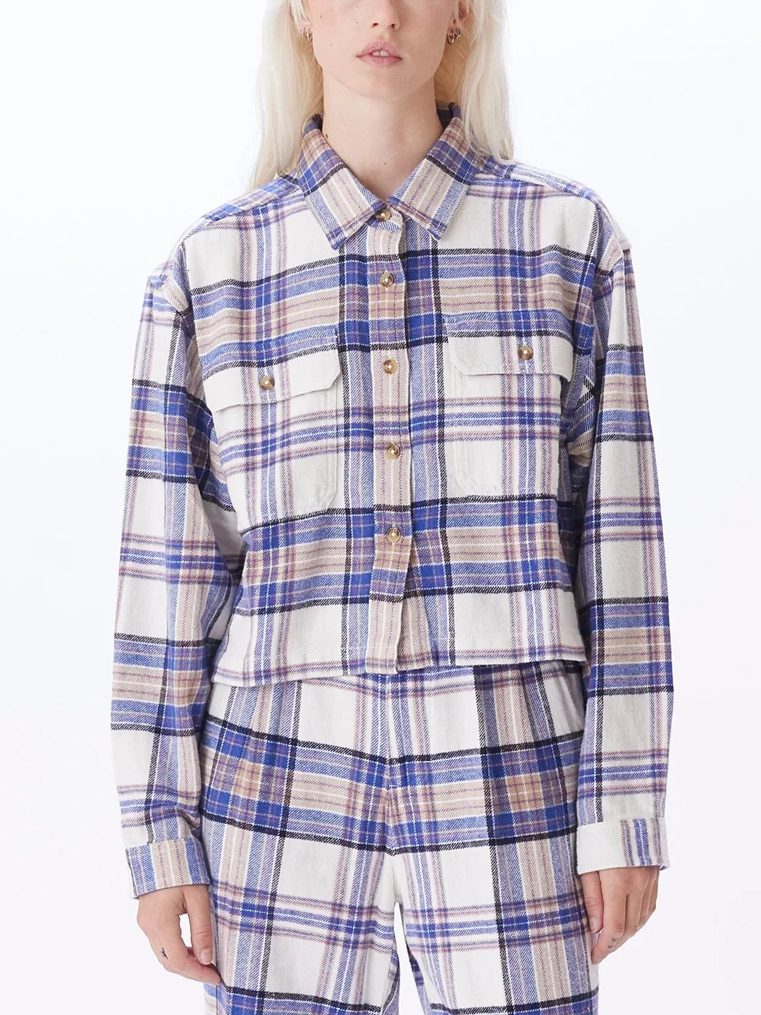 OBEY MAX FLANNEL SHIRT UNBLEACHED MULTI