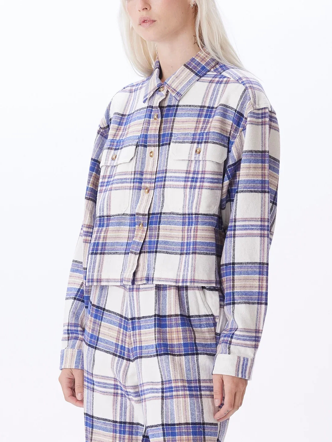 OBEY MAX FLANNEL SHIRT UNBLEACHED MULTI