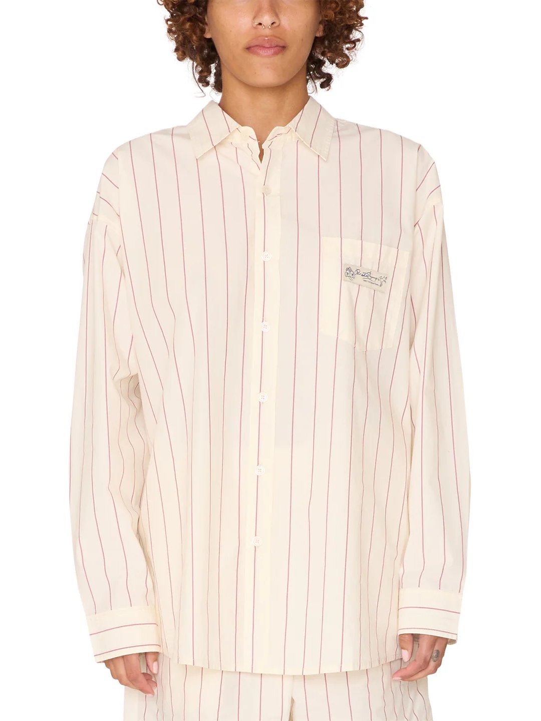 OBEY PRIMAVERA STRIPE SHIRT TOFU
