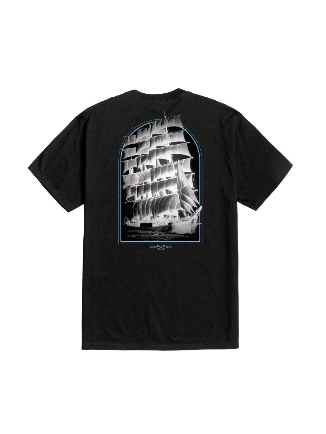 DARK SEAS TALL SHIP GLOW T-SHIRT BLACK 