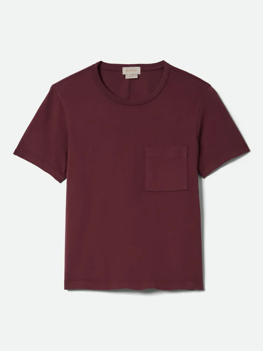 BRIXTON CAREFREE ORGANIC GARMENT DYE PERFECT T-SHIRT PORT