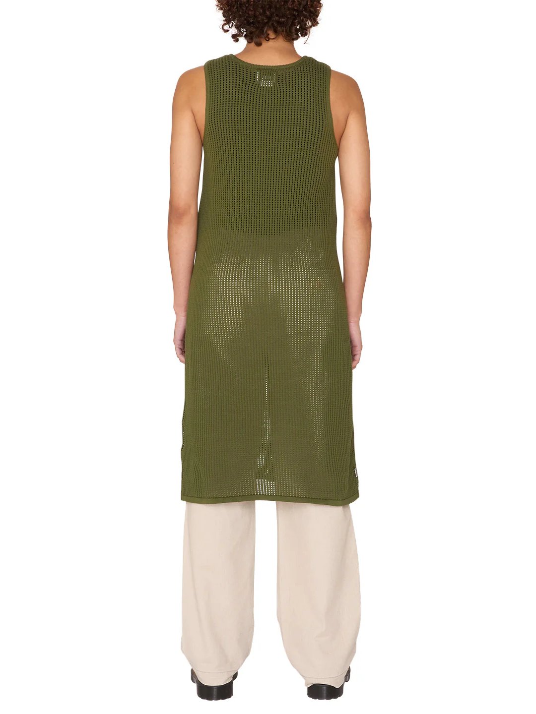OBEY MINERVA STRIPE DRESS OLIVE