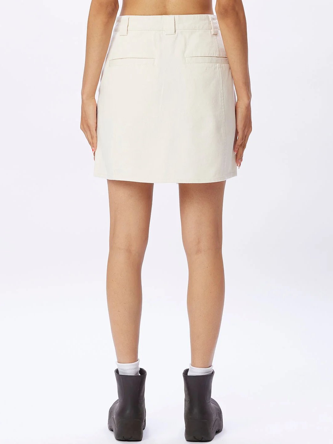 OBEY RYAN MINI SKIRT UNBLEACHED