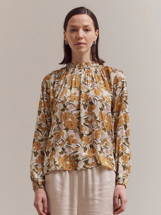 GRADE & GATHER BALLOON SLEEVE BLOUSE DAYDREAM