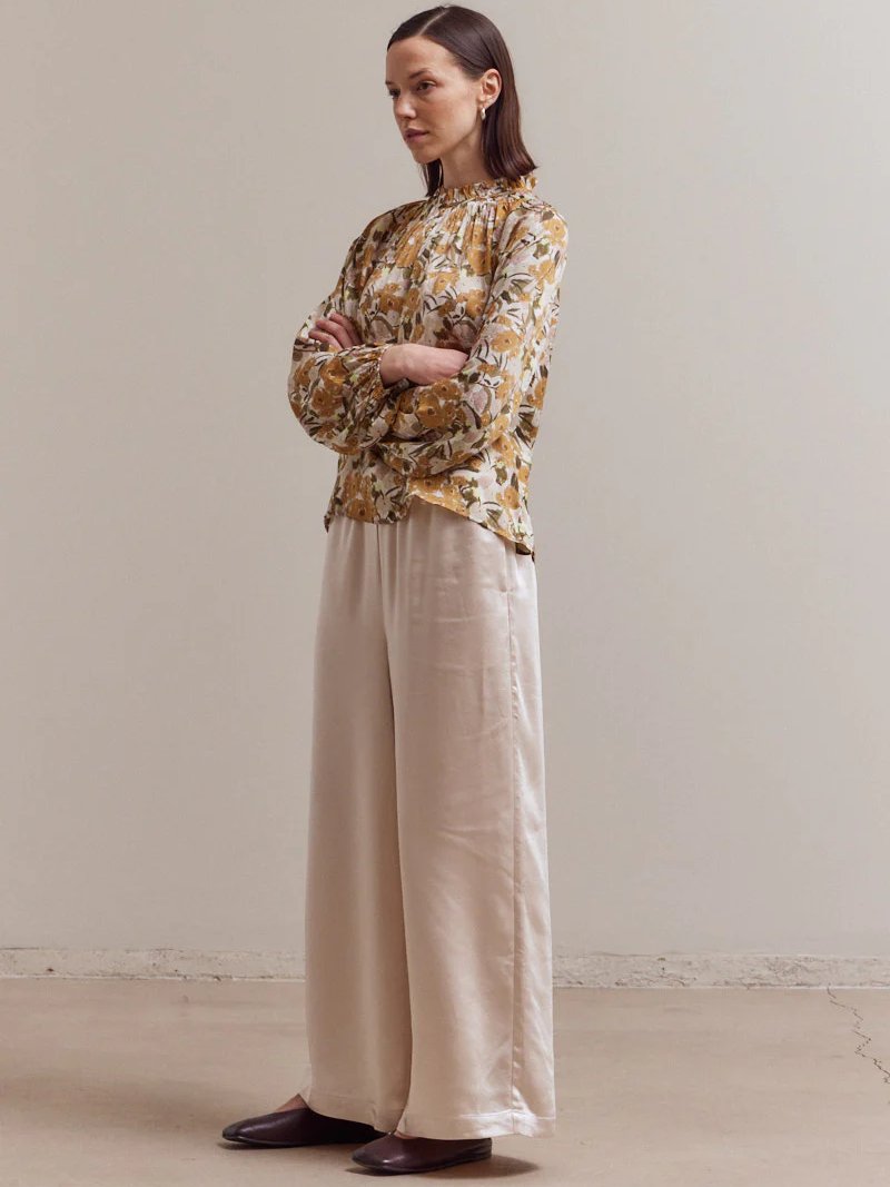 GRADE & GATHER BALLOON SLEEVE BLOUSE DAYDREAM