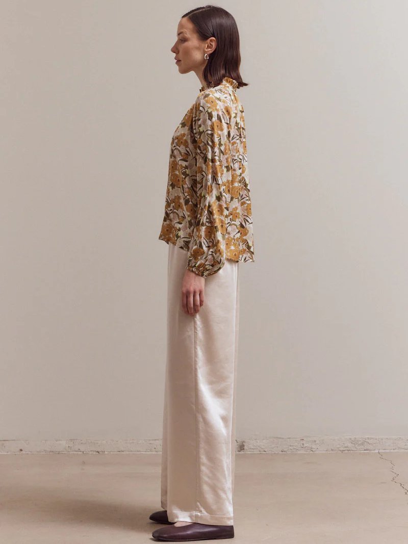 GRADE & GATHER BALLOON SLEEVE BLOUSE DAYDREAM