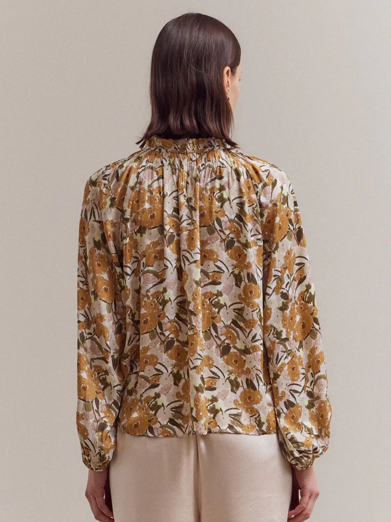 GRADE & GATHER BALLOON SLEEVE BLOUSE DAYDREAM