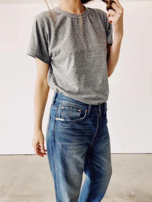 HEY GANG THE CREW T-SHIRT P.E. GREY