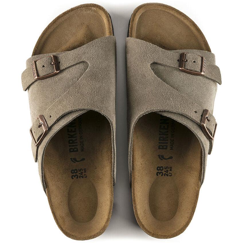 BIRKENSTOCK ZURICH SUEDE LEATHER TAUPE 