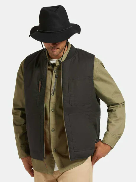 BRIXTON WESLEY WTHR GUARD™ PACKABLE FEDORA BLACK
