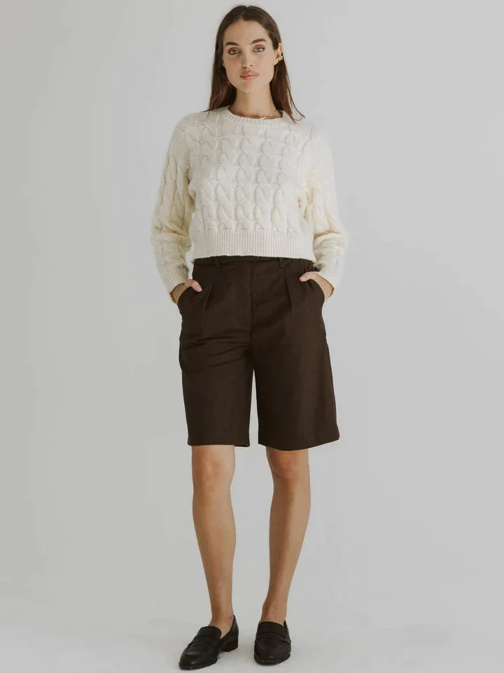 ALL : ROW BECKS SWEATER IVORY