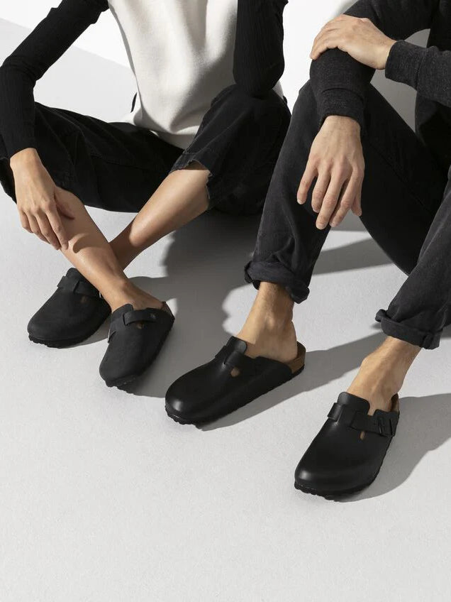 BIRKENSTOCK BOSTON OILED LEATHER BLACK