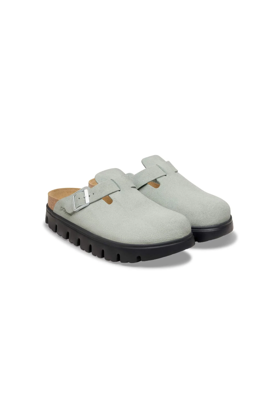 BIRKENSTOCK BOSTON CHUNKY SUEDE LEATHER PURE SAGE