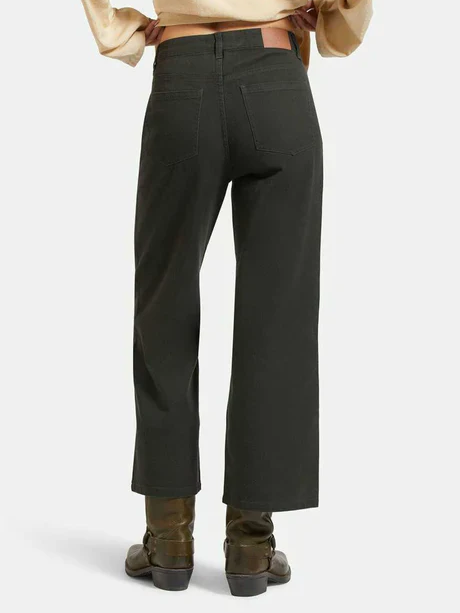 BRIXTON MARGO CROPPED 5 POCKET PANT WASHED BLACK