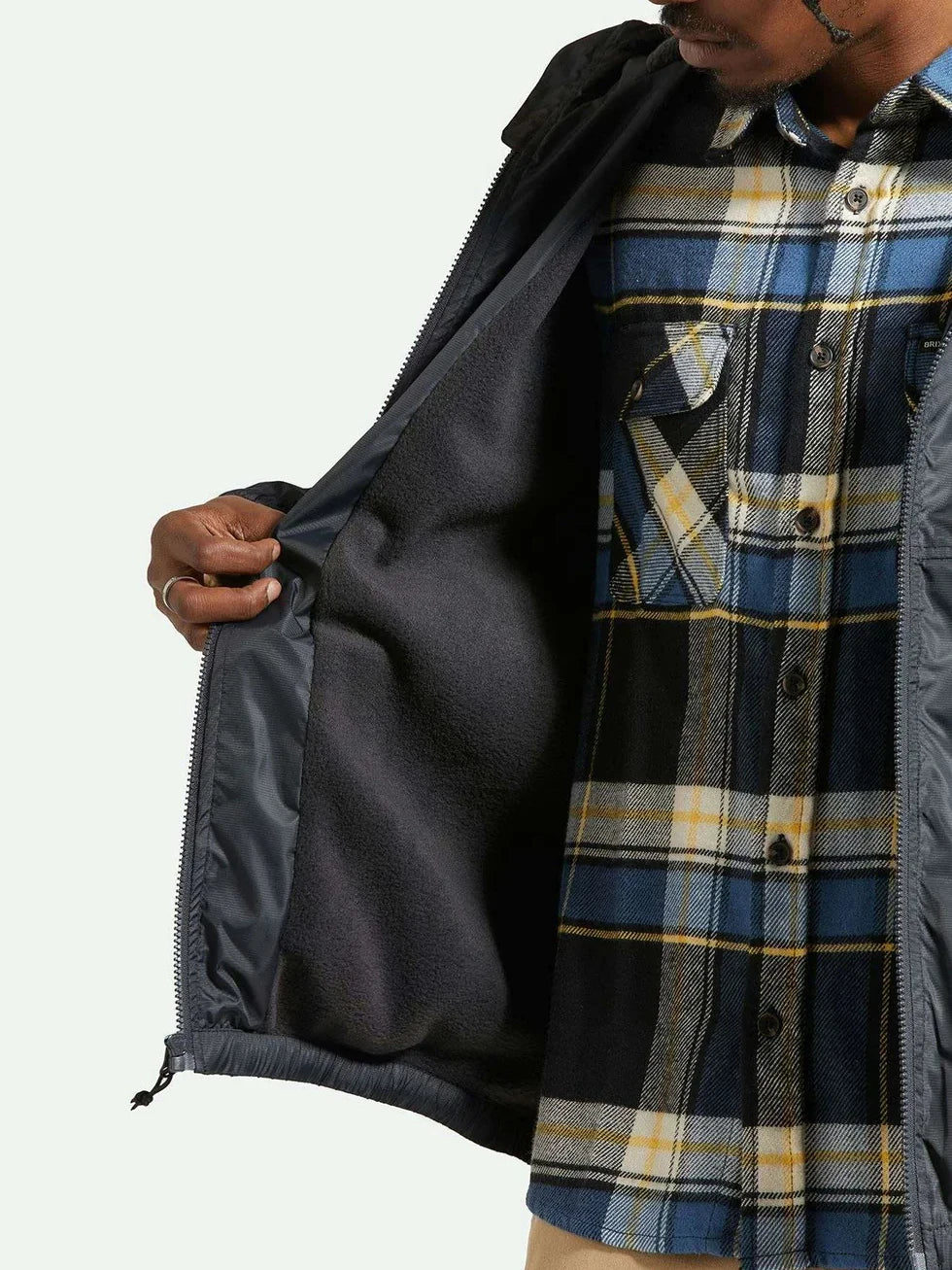 BRIXTON CLAXTON PARSONS ARCTIC FLEECE LINED JACKET BLACK