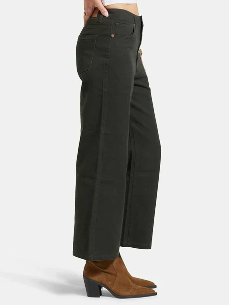 BRIXTON MARGO CROPPED 5 POCKET PANT WASHED BLACK