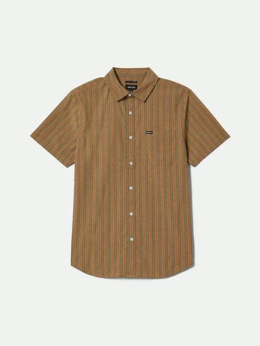 BRIXTON CHARTER STRIPE S/S RUSTIC CARAMEL/NIGHT SAGE