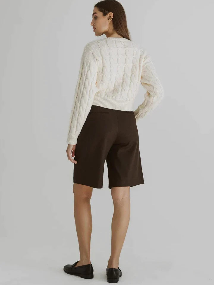 ALL : ROW BECKS SWEATER IVORY