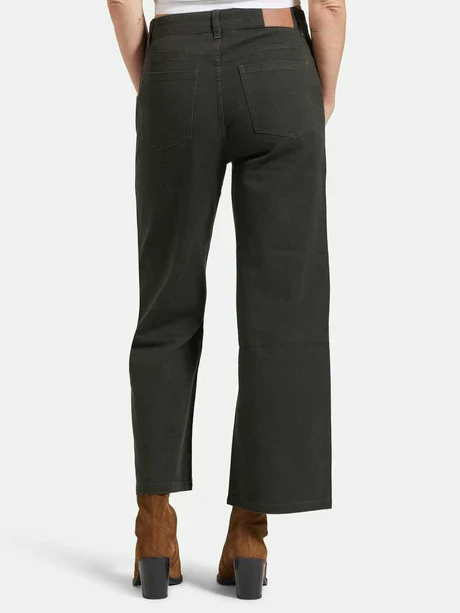 BRIXTON MARGO CROPPED 5 POCKET PANT WASHED BLACK