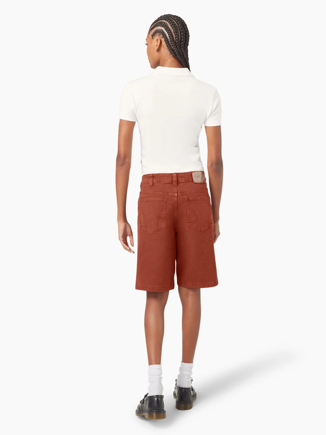 DICKIES TALLASSE SHORT SLEEVE BUTTON KNIT EGRET BACK